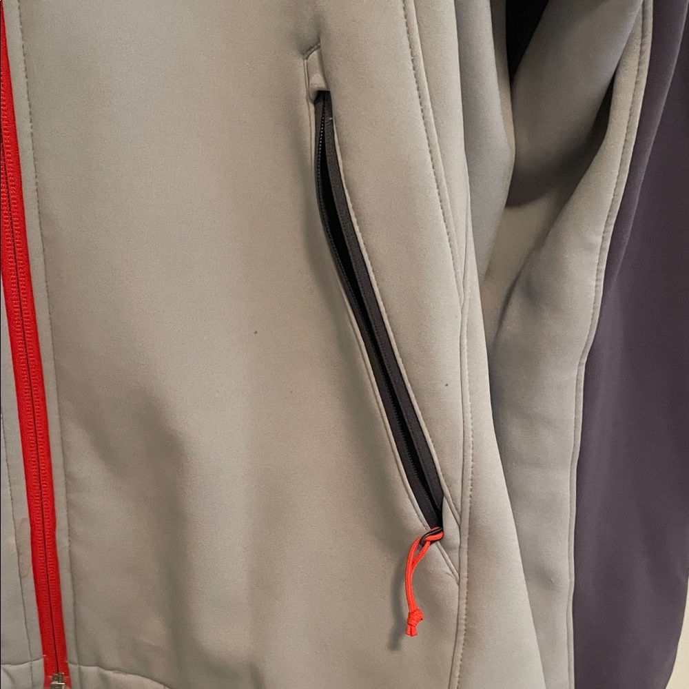 The North Face Two-Tone Jacket with Orange Zipper Size Large Worn - Picture 6 of 10